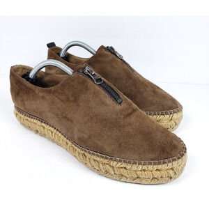 Eric Michael Serena Womens EU39 US 8.5-9 Brown Nubuck Espadrille Platform Shoes